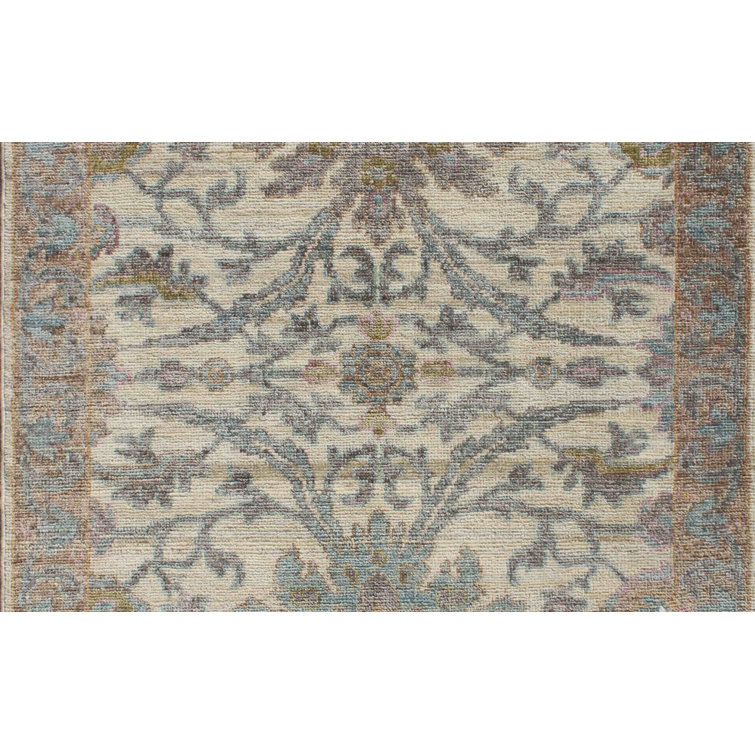 Latitude Vive Ailun HandKnotted 100 Wool Blue/Brown/Beige Rug Wayfair.co.uk
